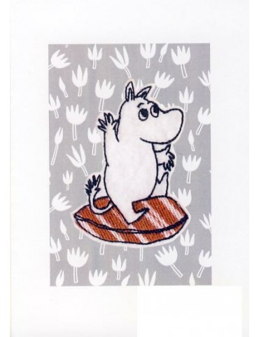 Karto, Moomin Postcard with Patch, Moomintroll, two-sided