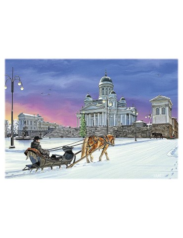 Karto, Postcard with Glitter, Ilkka Kylmäkorpi "Helsinki"