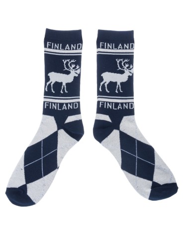 Robin Ruth, Socks, Finland Reindeer, 41-46 blue-white-gray