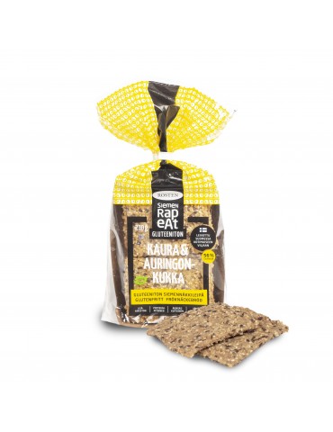 Rosten, Kaura & Auringonkukka, Seed Cracker with Oats & Sunflower Seeds, gluten-free 210g