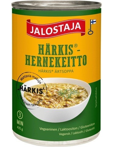Jalostaja, HÄRKIS®-hernekeitto, Vegetable Pea Soup with Kidney Pea Preparation, vegan, Canned Food 435g