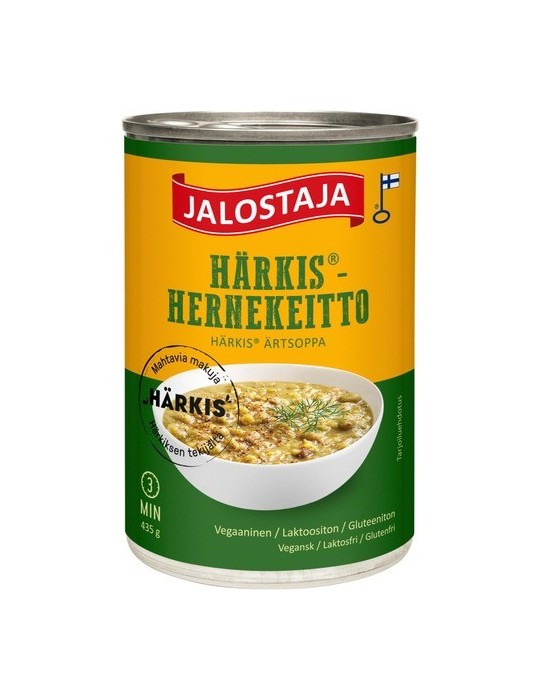 Jalostaja, HÄRKIS®-hernekeitto, Vegetable Pea Soup with Kidney Pea Preparation, vegan, Canned Food 435g