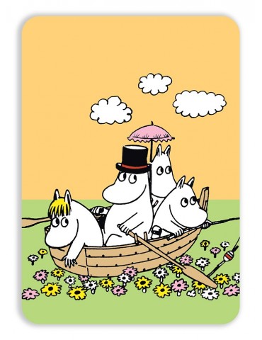 Moomin Postcards from Finland,set of 3 fun characters Karto Oy purple blue pink 