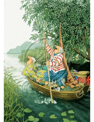 Inge Löök, Postcard, Women in the Boat