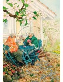 Inge Löök, Postcard, Women Playing Cards in the Garden