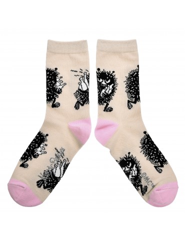 Nordic Buddies, Moomin, Socks for Women, Stinky on the Run, 36-42 beige-pink