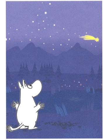 Karto, Moomin Postcard, Moomintroll lila