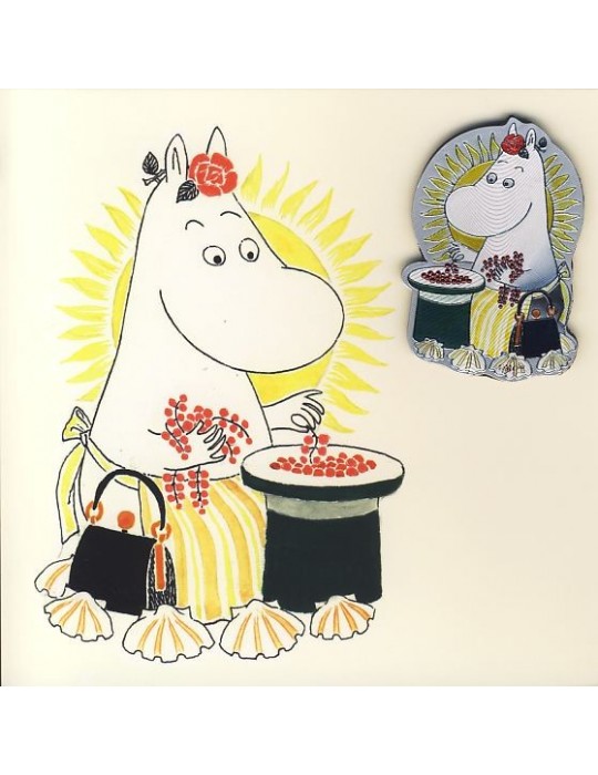 Karto, Moomin Postcard with Magnet, Moominmamma, two-sided