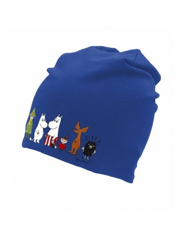 Mikebon, Moomin, Cotton Trikot Beanie for Adults, Moomin Family blue