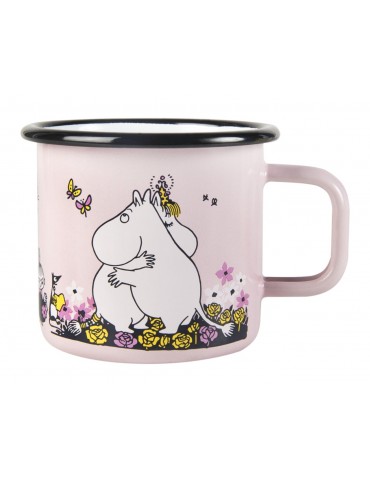 Muurla, Moomin Hug, Enamel Mug 0,37l pink