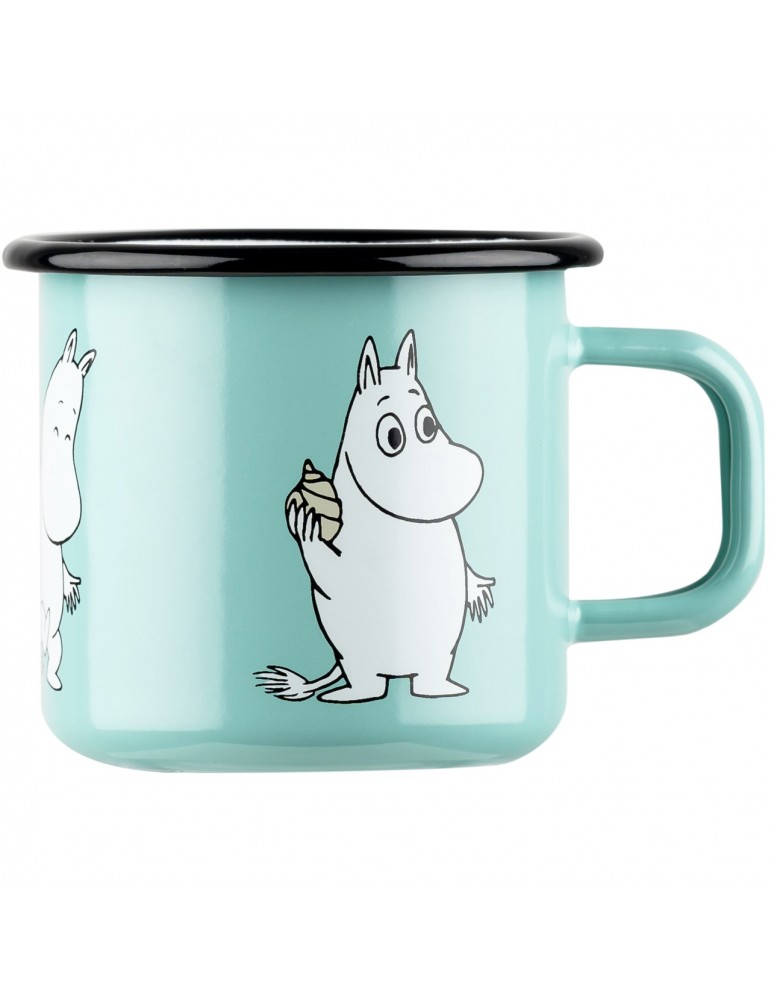 Muurla, Moomin Retro, Enamel Mug, Moomintroll 0,37l mint