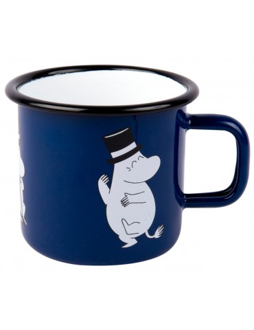 Muurla, Moomin Retro, Enamel Mug, Moominpappa 0,37l dark blue