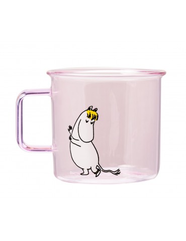Muurla, Moomin Glass Mug, Snorkmaiden 0,35l pink
