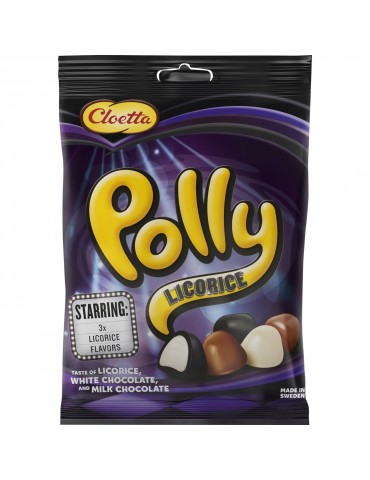 Cloetta, Polly Liquorice, Assorted Foam Choco Balls 100g