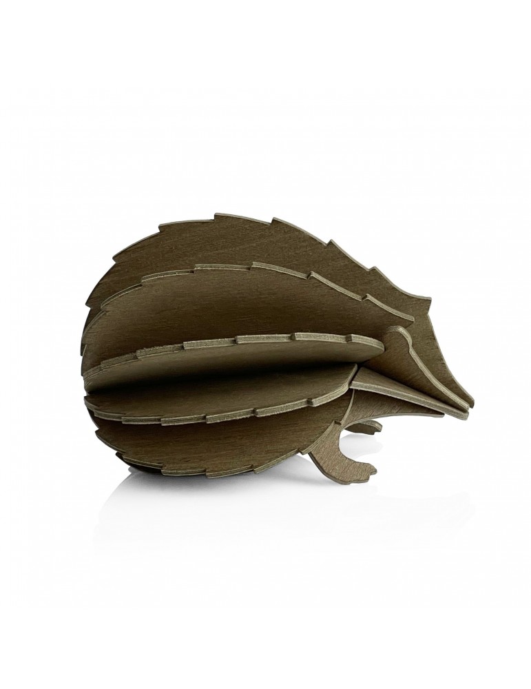 Lovi, 3D Wooden Decoration, Hedgehog brown 8cm