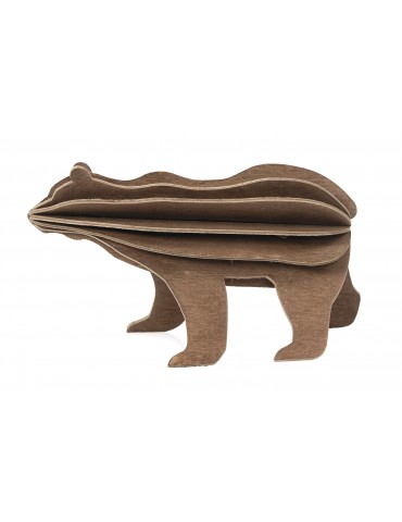 Lovi, 3D Wooden Decoration, Bear brown 13,5cm