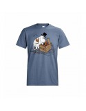 Mikebon, DC Muminpapa und Whiskey-Box, Baumwoll-T-Shirt für Erwachsene stahlblau