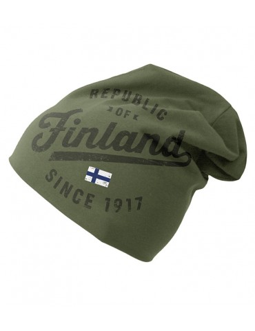 Mikebon, Finland Banner, Baumwoll-Trikot-Mütze olivgrün