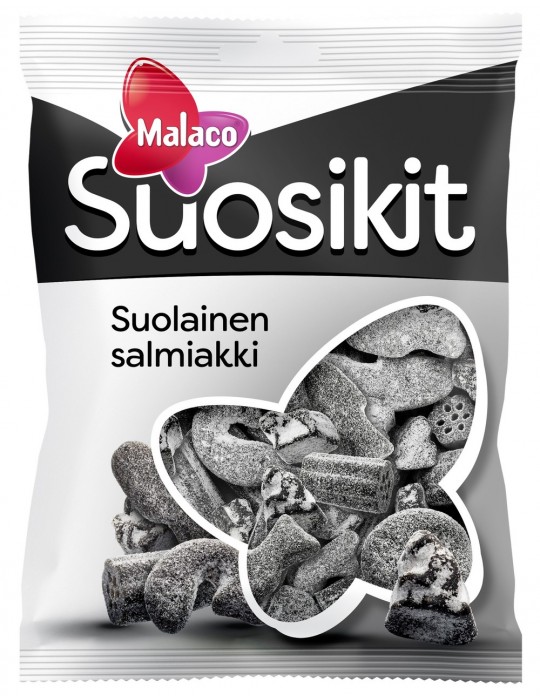Cloetta, Malaco Suosikit suolainen salmiakki, Salmiak & Licorice  Sweets 230g