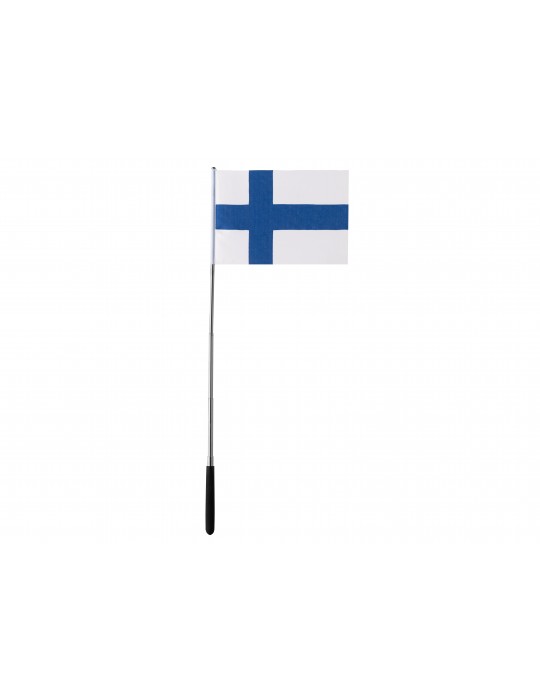 Aurora Borealis, Finnland Handflagge mit Teleskopstange 54cm