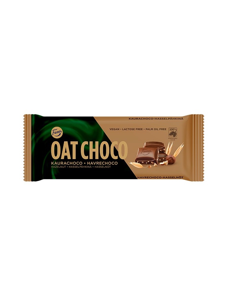 Fazer, OatChoko, Oat Chocolate with Hazelnut Tablet 62g