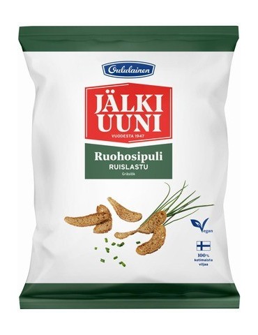 Fazer, Oululainen Jälkiuuni Ruohospipuli, Oven-baked Rye Crisps with Chives 130g