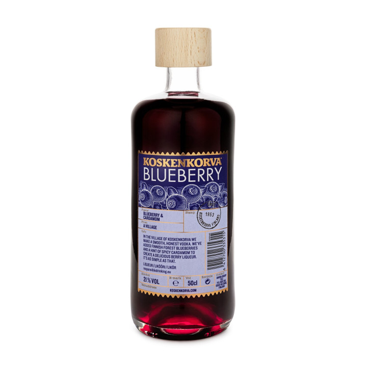Koskenkorva, Blueberry, Heidelbeerlikör mit Kardamom 21% 0,5l -KOMMT BALD