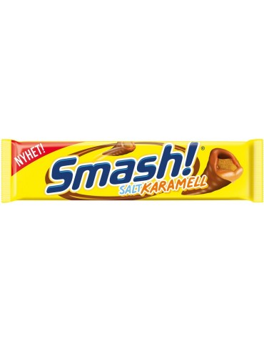 Smash! Salt Karamell, Milk Chocolate with Corn Snacks, Truffle & Toffee, bar 300g
