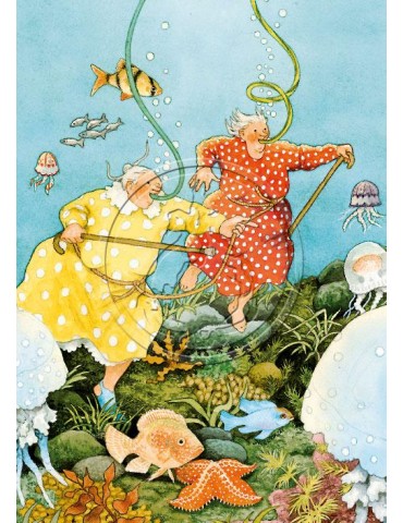 Inge Löök, Postcard, Women Diving