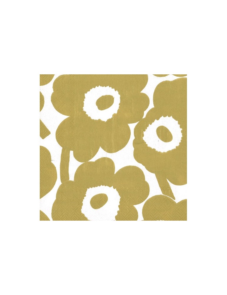 Marimekko, Unikko white gold, Serviette (20St) 33x33cm