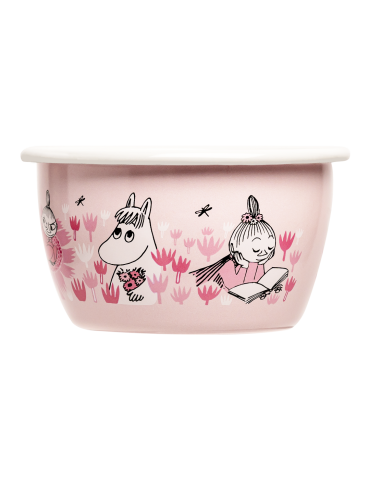 Muurla, Moomin in the Garden Girls, Enamel Bowl pink 0,3l