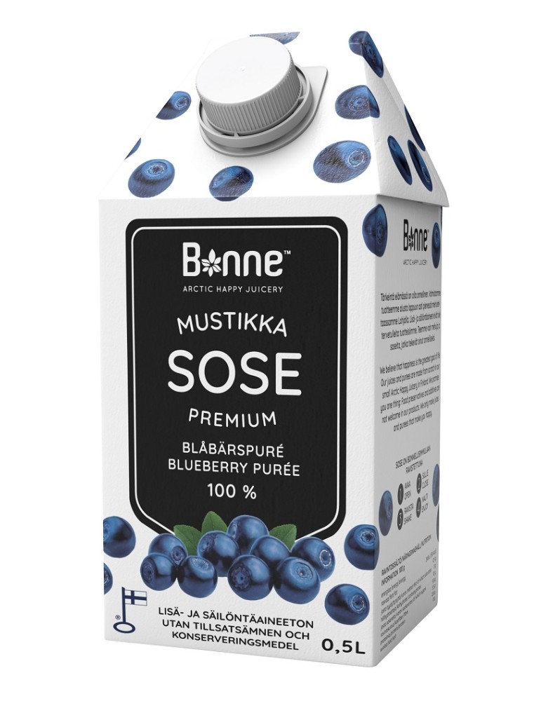 Bonne, Premium 100% Blueberry Puree 0,5l