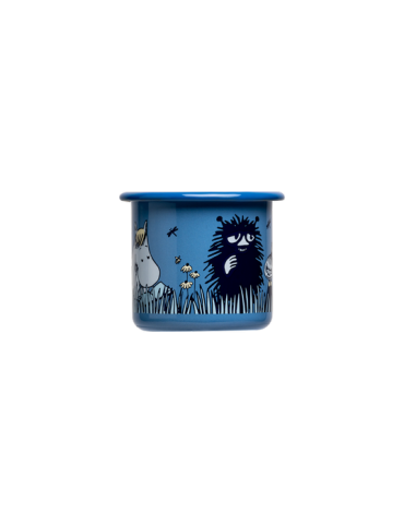 Muurla, Moomin in the Garden, Enamel Mug, Friends blue 0,25l