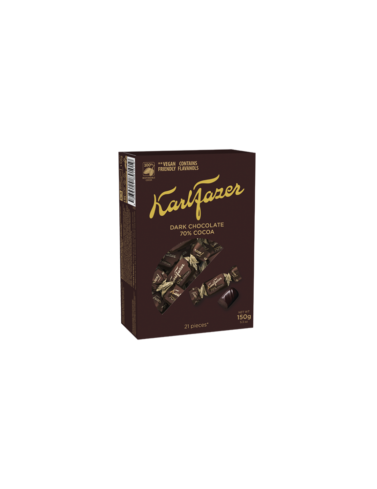 Fazer, Dunkle Schokolade (70%) Pralinen 150g