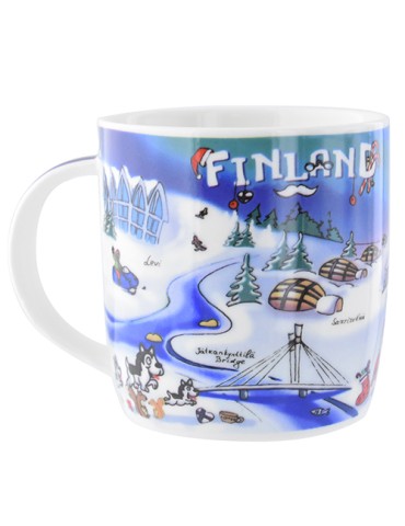 Finland Cartoon, Ceramic Mug white 0,37l