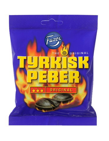 Fazer, Tyrkisk Peber, Salmiak-Bonbons mit pfefferischem Salzlakritzpulver 150g