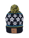 Frost, Sweden Pattern, Knitted Hat for adults black