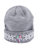 Frost, Fair Isle Scandinavia, Knitted Hat for adults gray