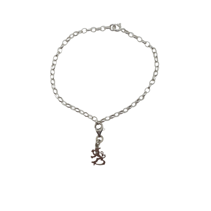 Sirokoru Suomileijona Finnischer Löwe Silberarmband mit abnehmbarem Anhänger Kette 18,5cm
