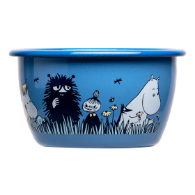 Muurla, Moomin In the Garden, Enamel Bowl blue 0,3l