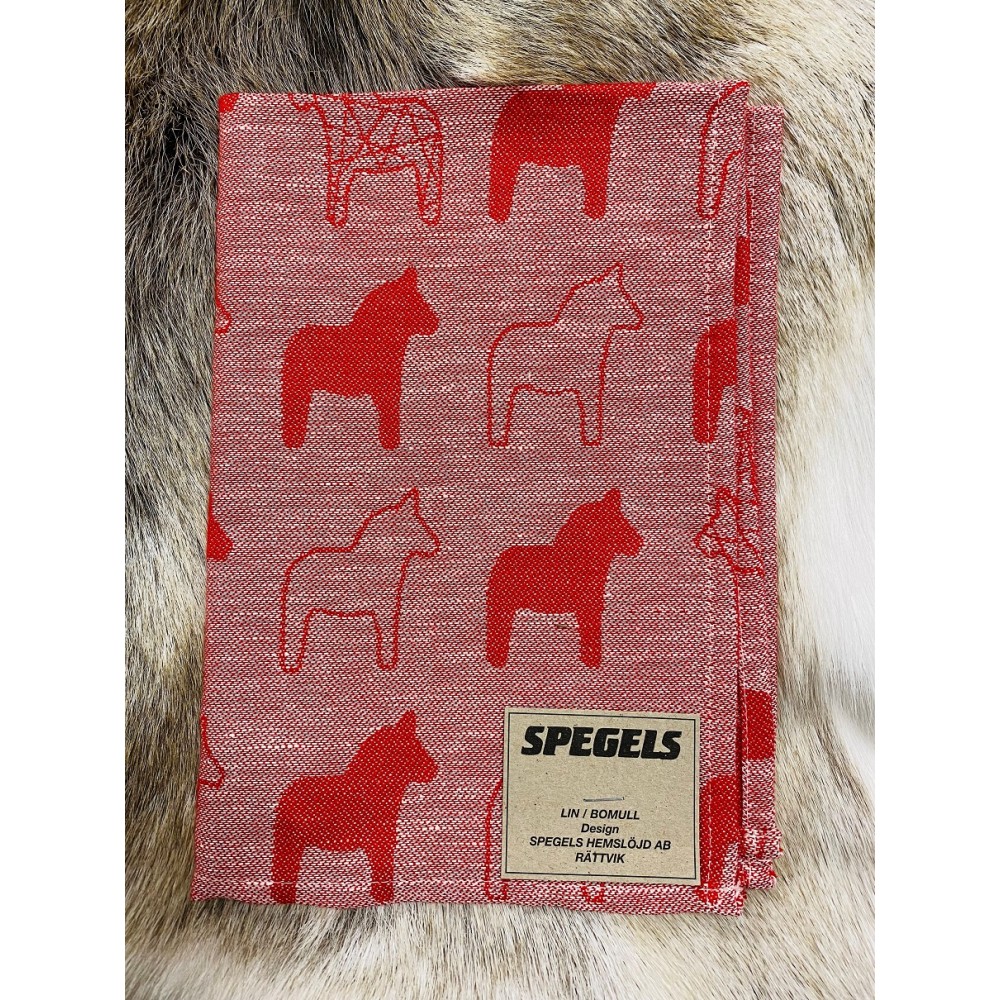 Spegels, Dala Horse, Kitchen Towel small, 50x34cm red