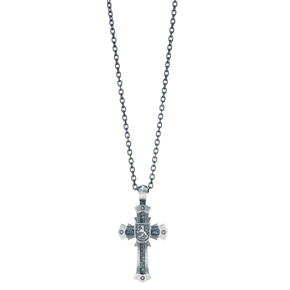 Lumoava, 1917 Cross, Silver Pendant with Silver Chain, small