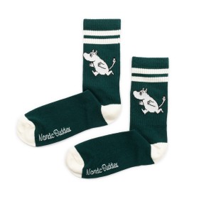 Nordic Buddies, Moomin, Tennis Socks for Men, Moomintroll, dark green 40-45