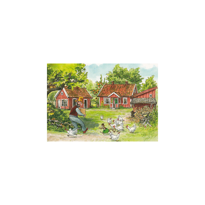 Pettson und Findus Postkarte Pettson im Garten 10,5 x 14,8 cm