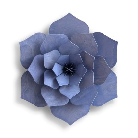 Lovi, 3D wooden Decoration, Flower, lavender blue 15cm