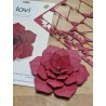 Lovi, 3D Holzdekoration, Blume, dunkelrot 15cm