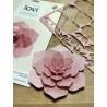Lovi, 3D wooden Decoration, Flower, light pink 15cm
