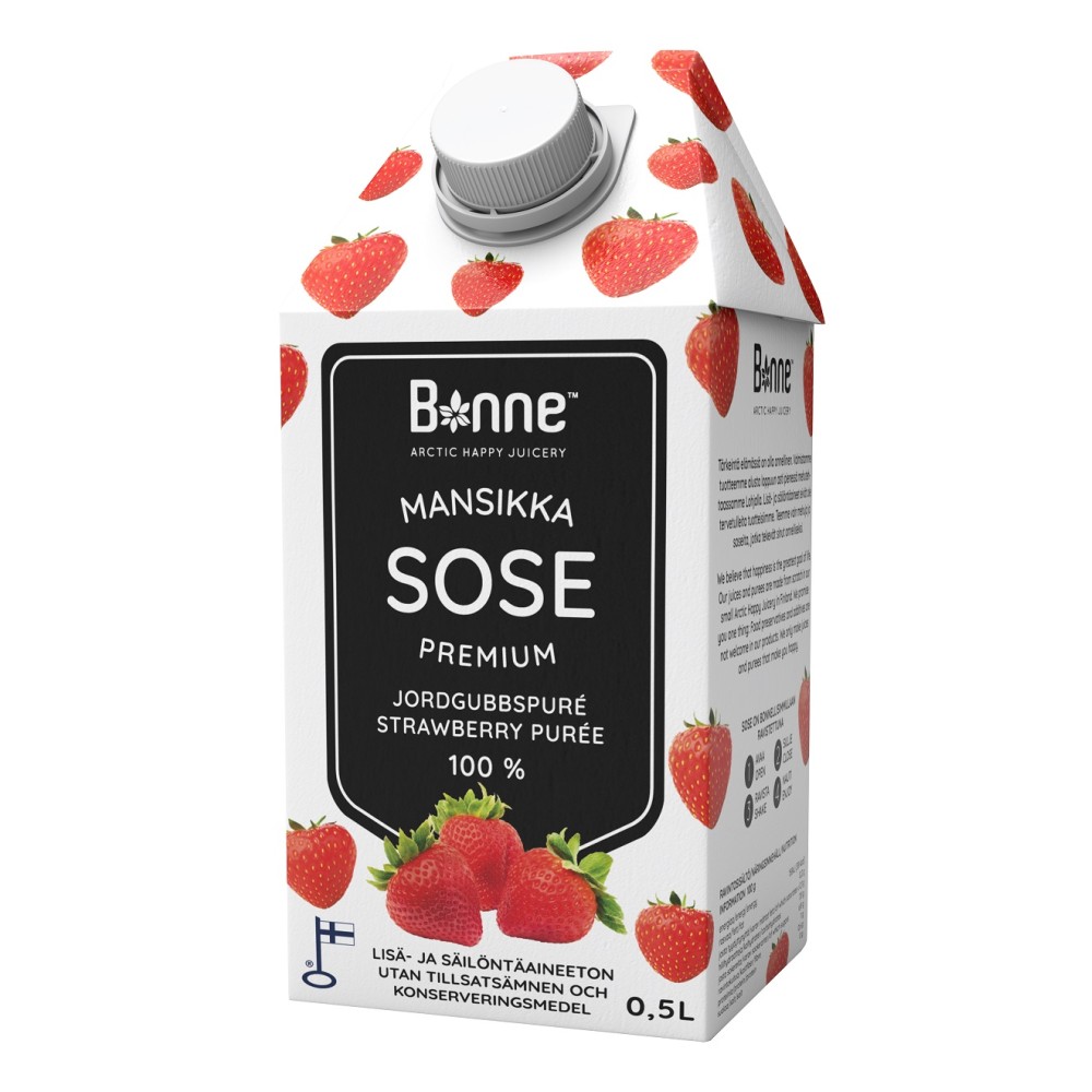 Bonne, Premium 100% Strawberry Puree 0,5l