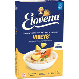 Elovena, Vireys, Instant Oatmeal Ananas & Papaya 5x35g, 175g