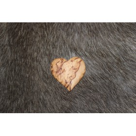 Wood Jewel, Magnet from Curly Birh, Heart